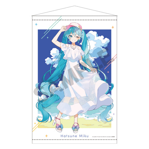 『初音ミク』B2タペストリー 白ワンピース